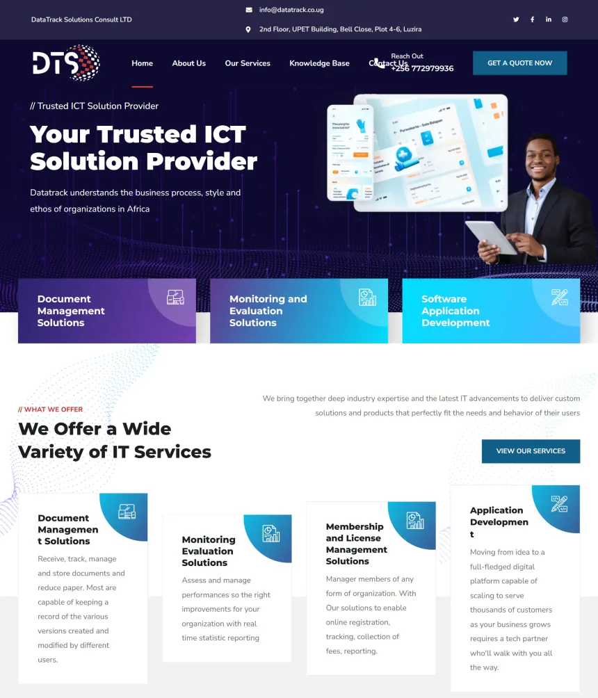 DataTrack — website by SwaveMedia