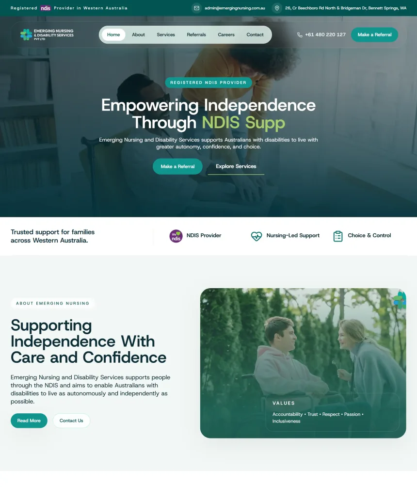 Emerging Nursing — website by SwaveMedia