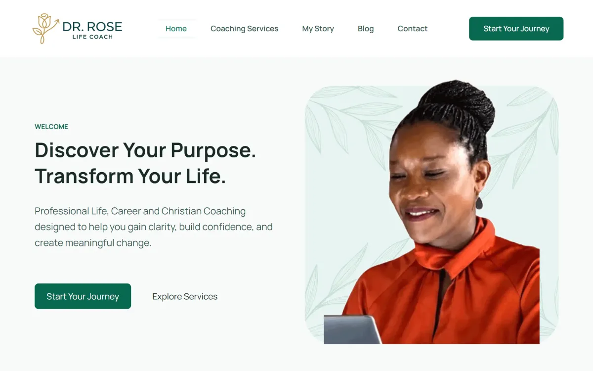 Rose Chono — A personal brand site built around voice and presence.